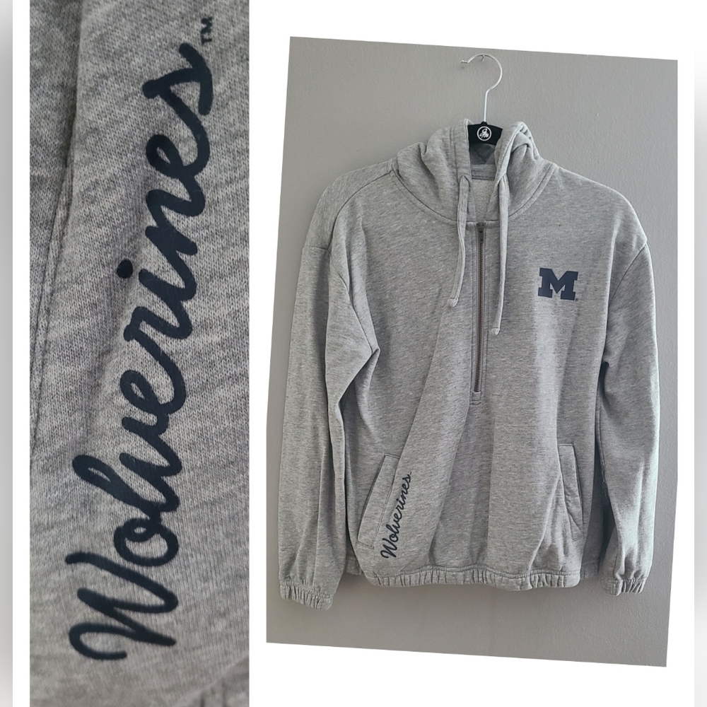 Rivalry Threads 〽️ half zip hoodie "Wolverines" size small big house attire